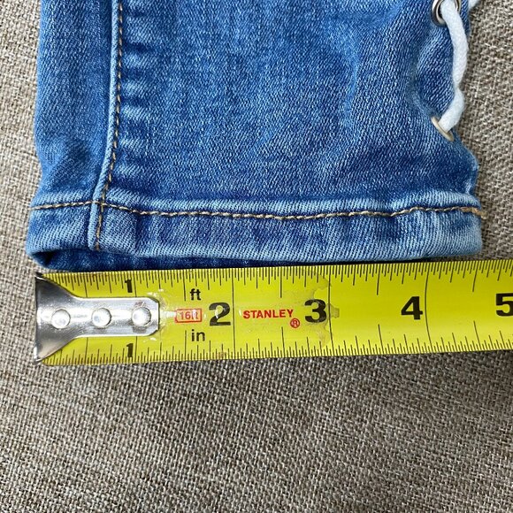 Pacsun Super Stretch Ankle Jegging Jeans Women's 24 Blue Cross Lace Casual Pant - Picture 15 of 16